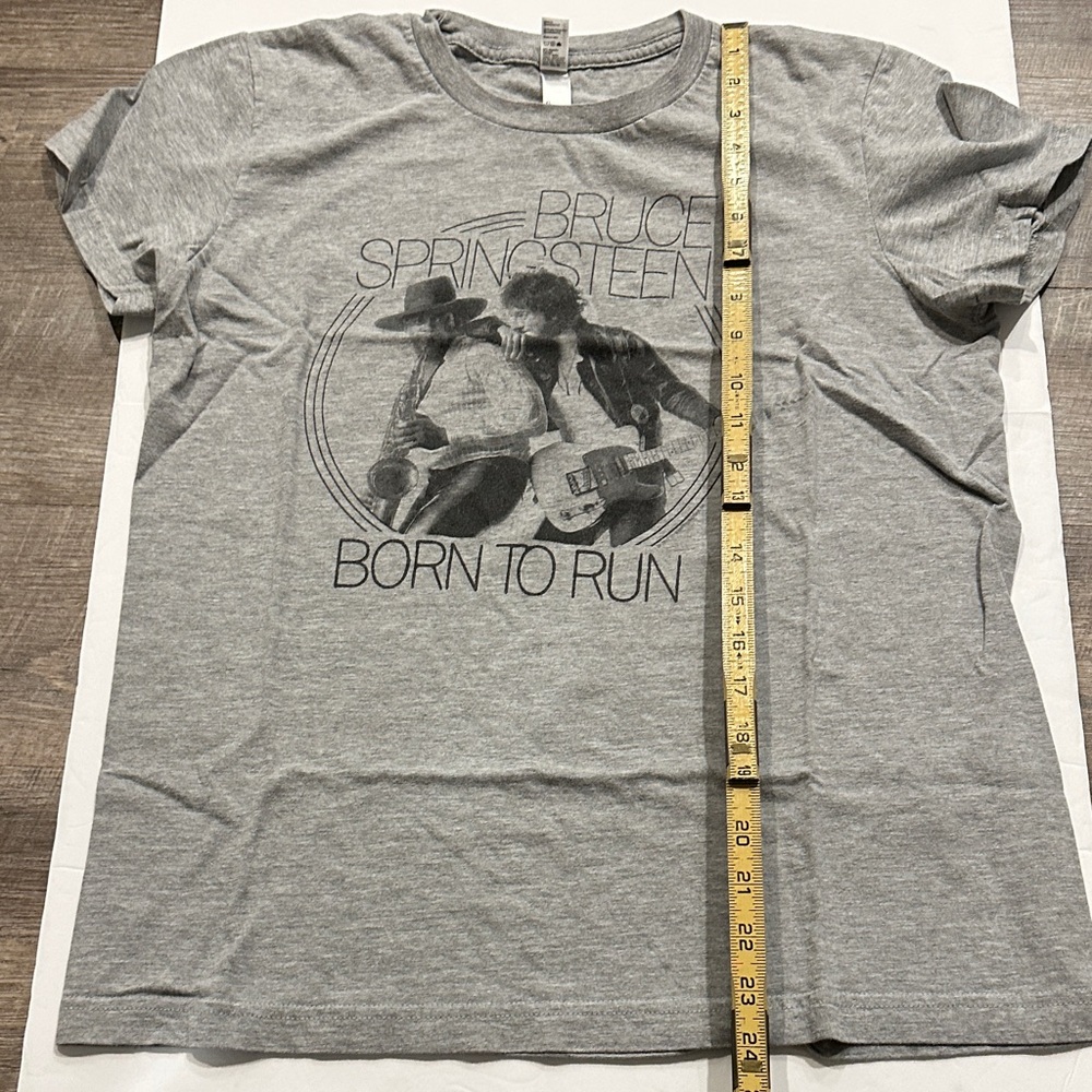 American Apparel Gray Graphic T-Shirt Bruce Springsteen Born to Run Size XL - Picture 6 of 8